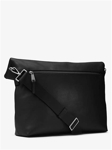 odin leather michael kors|MSRP$398 Michael Kors Odin Large Leather Messenger.